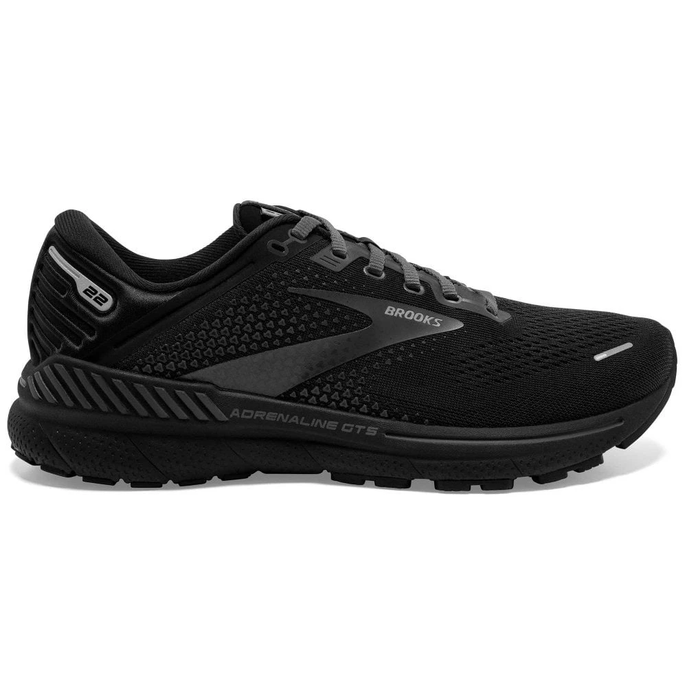 BROOKS Adrenaline GTS 22 Wide 2E Mens Running Shoes Black/Ebony/Blackened Pearl 1 BROOKS Adrenaline GTS 22 Wide 2E Mens Running Shoes Black/Ebony/Blackened Pearl