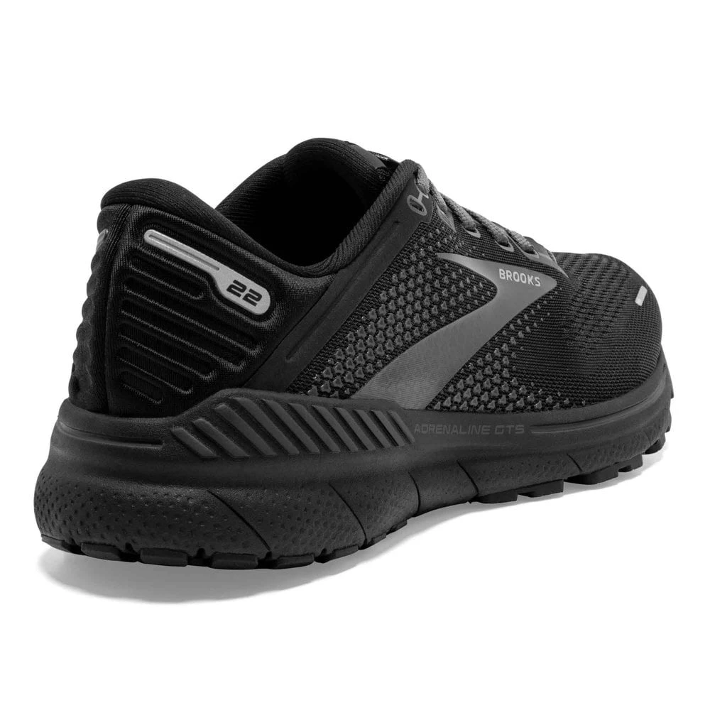 BROOKS Adrenaline GTS 22 Wide 2E Mens Running Shoes Black/Ebony/Blackened Pearl 2 BROOKS Adrenaline GTS 22 Wide 2E Mens Running Shoes Black/Ebony/Blackened Pearl - Image 2