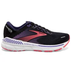 BROOKS Adrenaline GTS 22 Womens Running Shoes Black/Purple/Coral