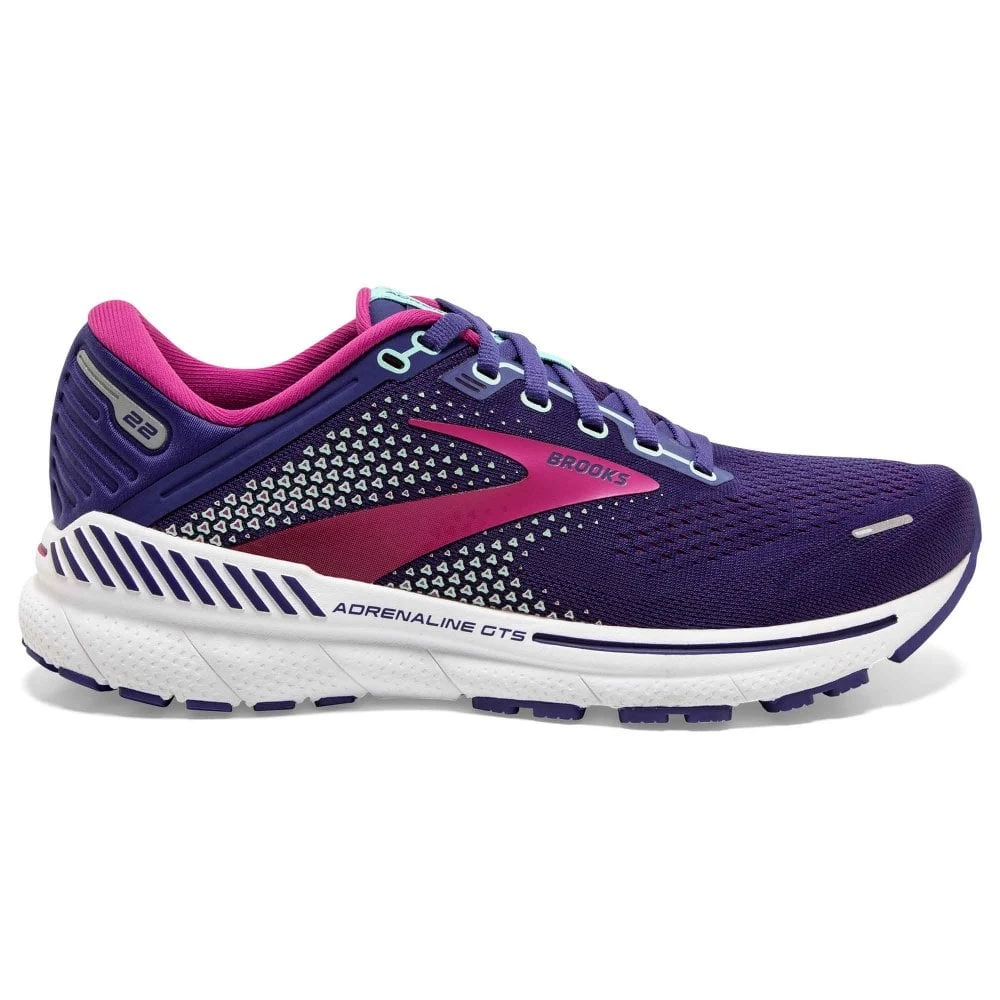 BROOKS Adrenaline GTS 22 Womens Running Shoes Navy/Yucca/Pink 1 BROOKS Adrenaline GTS 22 Womens Running Shoes Navy/Yucca/Pink