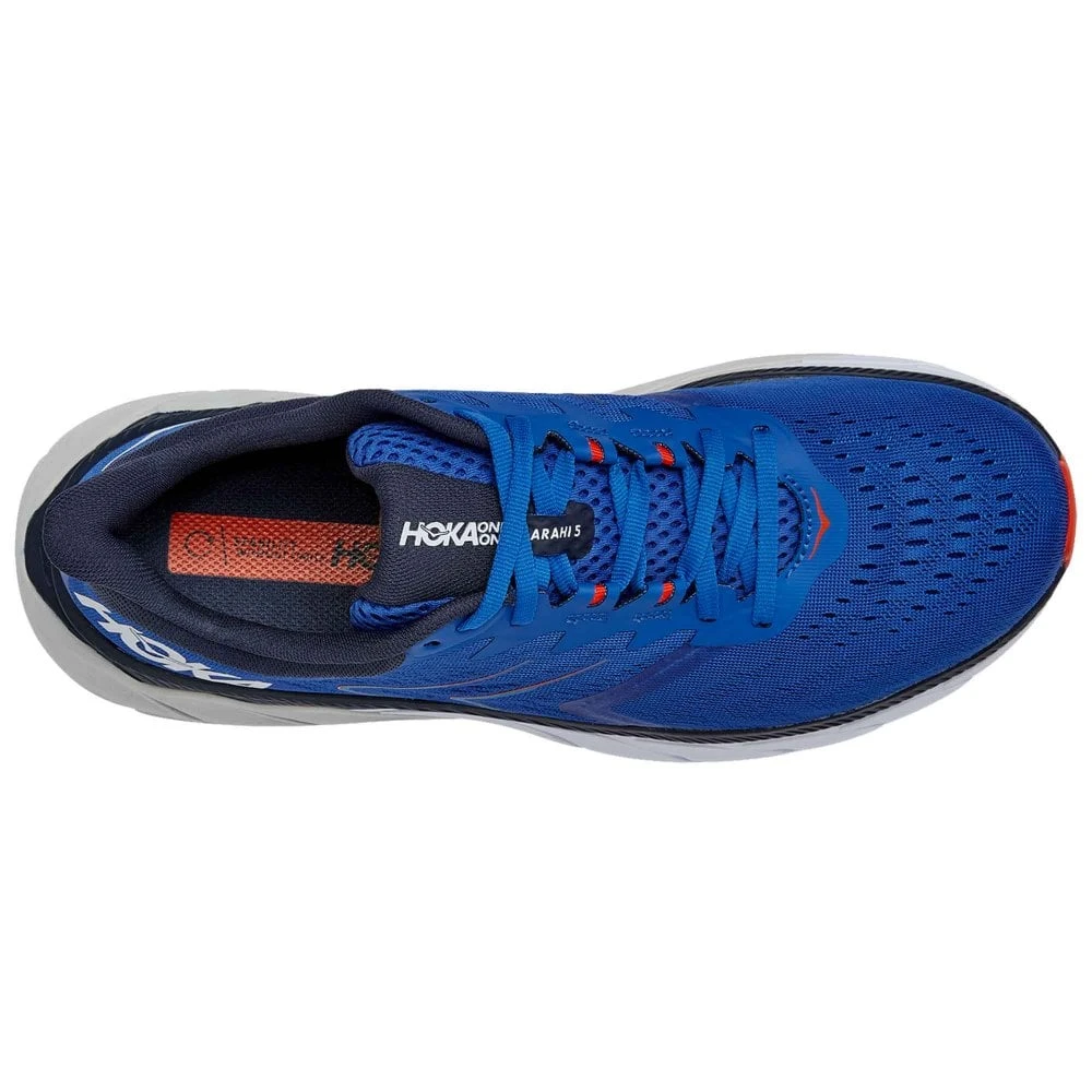 Hoka Arahi 5 Mens Running Shoes Turkish Sea/White 2 Hoka Arahi 5 Mens Running Shoes Turkish Sea/White - Image 2