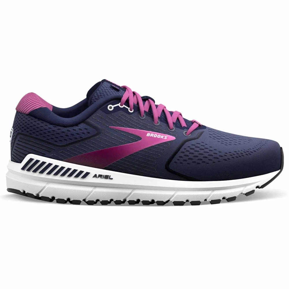 BROOKS Ariel 20 Womens Running Shoes Peacoat/Vivid Viola/White 1 BROOKS Ariel 20 Womens Running Shoes Peacoat/Vivid Viola/White
