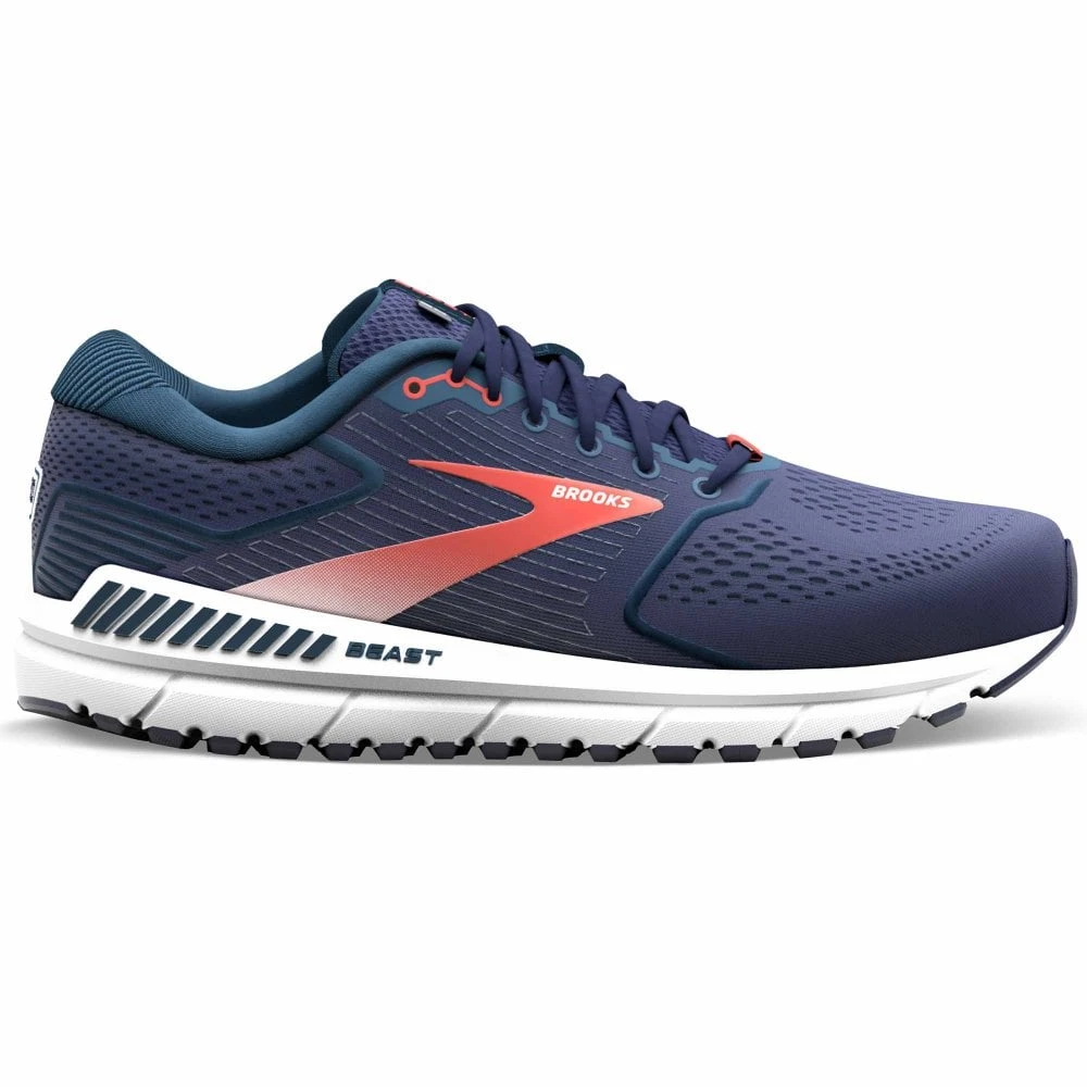 BROOKS Beast 20 Extra Wide 4E Mens Running Shoes Peacoat/Midnight/Red 1 BROOKS Beast 20 Extra Wide 4E Mens Running Shoes Peacoat/Midnight/Red