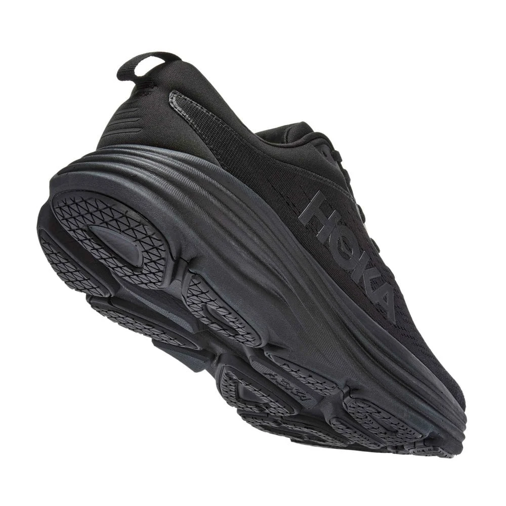 Hoka Bondi 8 Extra Wide 4E Mens Running Shoes Black/Black 2 Hoka Bondi 8 Extra Wide 4E Mens Running Shoes Black/Black - Image 2