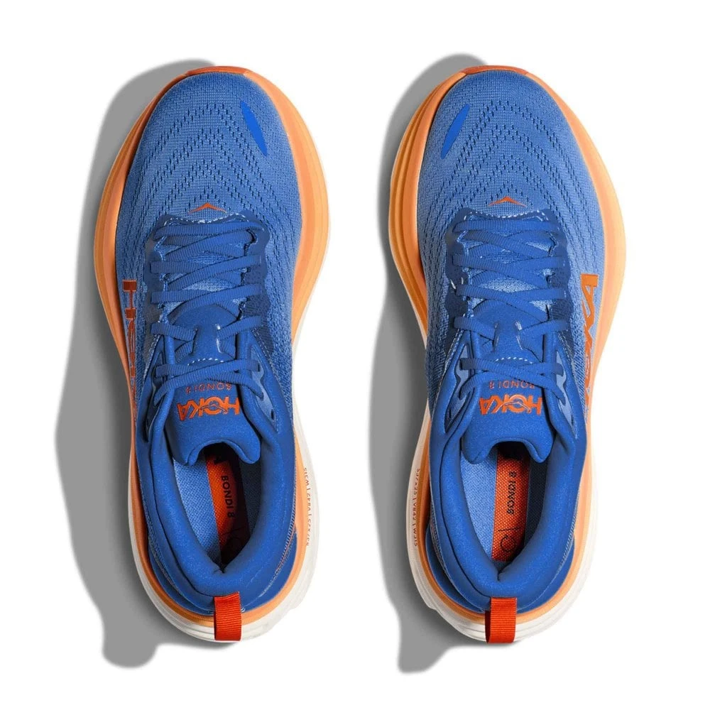 Hoka Bondi 8 Mens Running Shoes Coastal Sky/Vibrant Orange 3 Hoka Bondi 8 Mens Running Shoes Coastal Sky/Vibrant Orange - Image 3