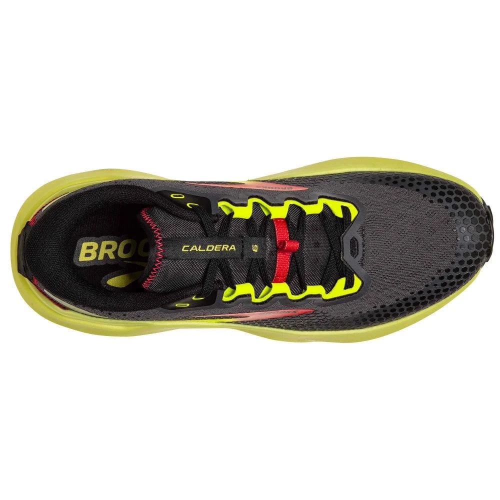 BROOKS Caldera 6 Mens Trail Running Shoes Black/Fiery Red/Blazing Yellow 3 BROOKS Caldera 6 Mens Trail Running Shoes Black/Fiery Red/Blazing Yellow - Image 3