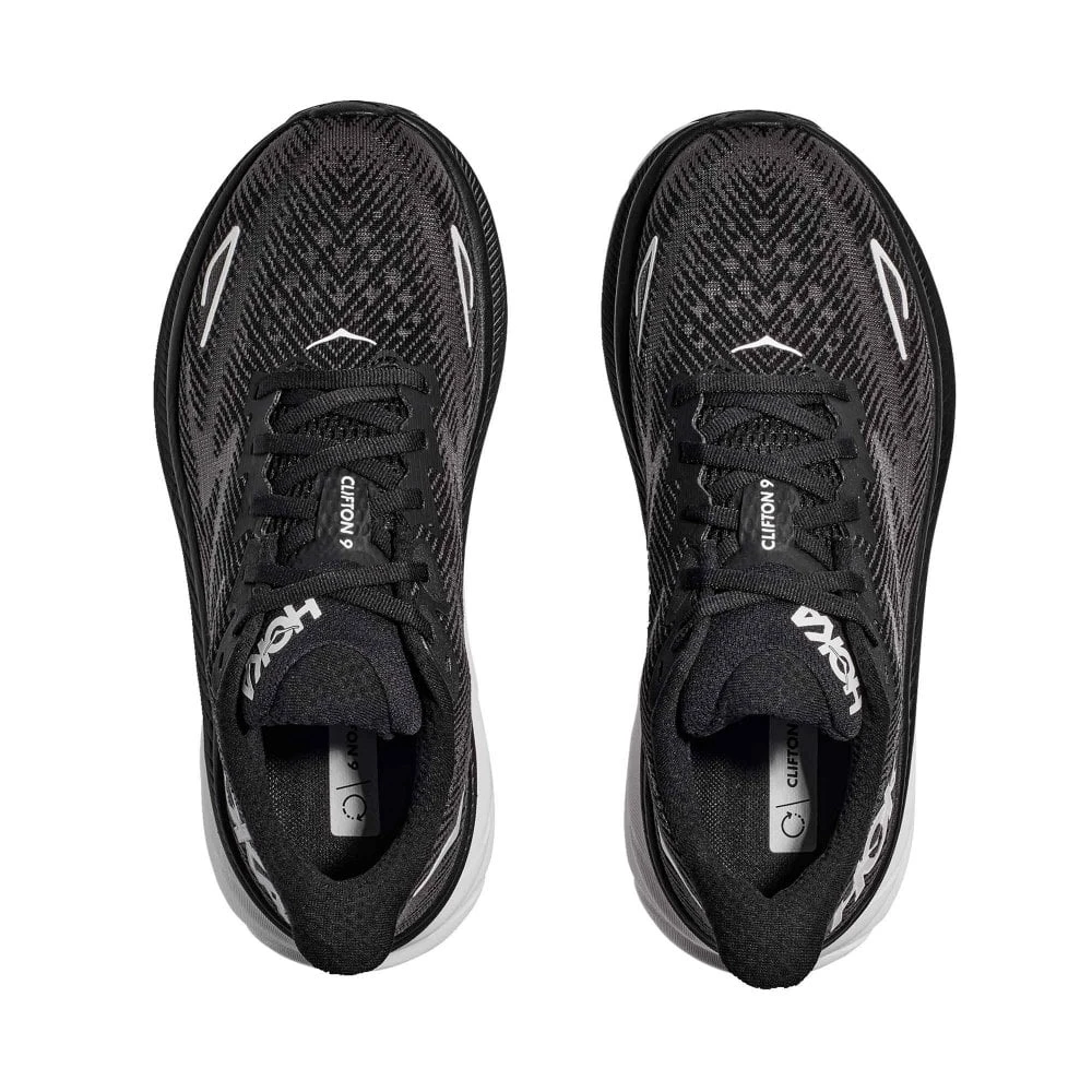 Hoka Clifton 9 Womens Running Shoes Black/White 3 Hoka Clifton 9 Womens Running Shoes Black/White - Image 3
