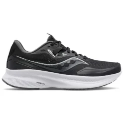 Saucony Guide 15 Wide Mens Support Running Shoes Black/White