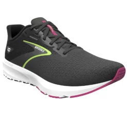 BROOKS Launch 10 Womens Running Shoes Black/Blackened Pearl/Green
