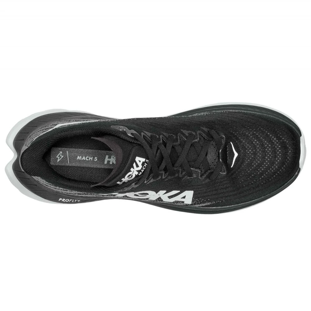 Hoka Mach 5 Wide D Womens Road Running Shoes Black/Castlerock 3 Hoka Mach 5 Wide D Womens Road Running Shoes Black/Castlerock - Image 3
