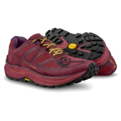 Topo Athletic MTN Racer Womens Trail Running Shoes Berry/Gold -Hoka || BROOKS || Altra Shop mtn racer womens cushioned low drop foot shape trail running shoes berry gold p5243 19687 image