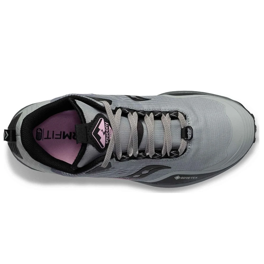 Saucony Peregrine 12 GTX Womens Waterproof Trail Running Shoes Alloy/Quartz 2 Saucony Peregrine 12 GTX Womens Waterproof Trail Running Shoes Alloy/Quartz - Image 2