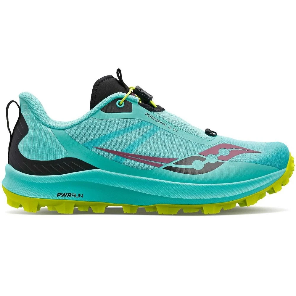Saucony Peregrine 12 ST Womens Trail Running Shoes Cool Mint/Acid 1 Saucony Peregrine 12 ST Womens Trail Running Shoes Cool Mint/Acid