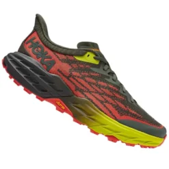 Hoka Speedgoat 5 Mens Trail Running Shoes Thyme/Fiesta