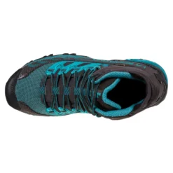 La Sportiva Ultra Raptor II Mid GTX Wide Womens Hiking Boots Carbon/Topaz -Hoka || BROOKS || Altra Shop ultra raptor ii mid gtx wide womens hiking boots carbon topaz p6447 25397 image