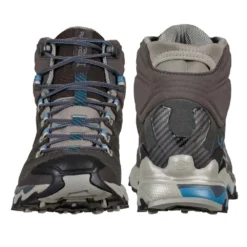 La Sportiva Ultra Raptor II Mid Leather GTX Womens Waterproof Hiking Boots Carbon/Atlantic -Hoka || BROOKS || Altra Shop ultra raptor ii mid leather gtx womens waterproof hiking boots carbon atlantic p7050 27735 image